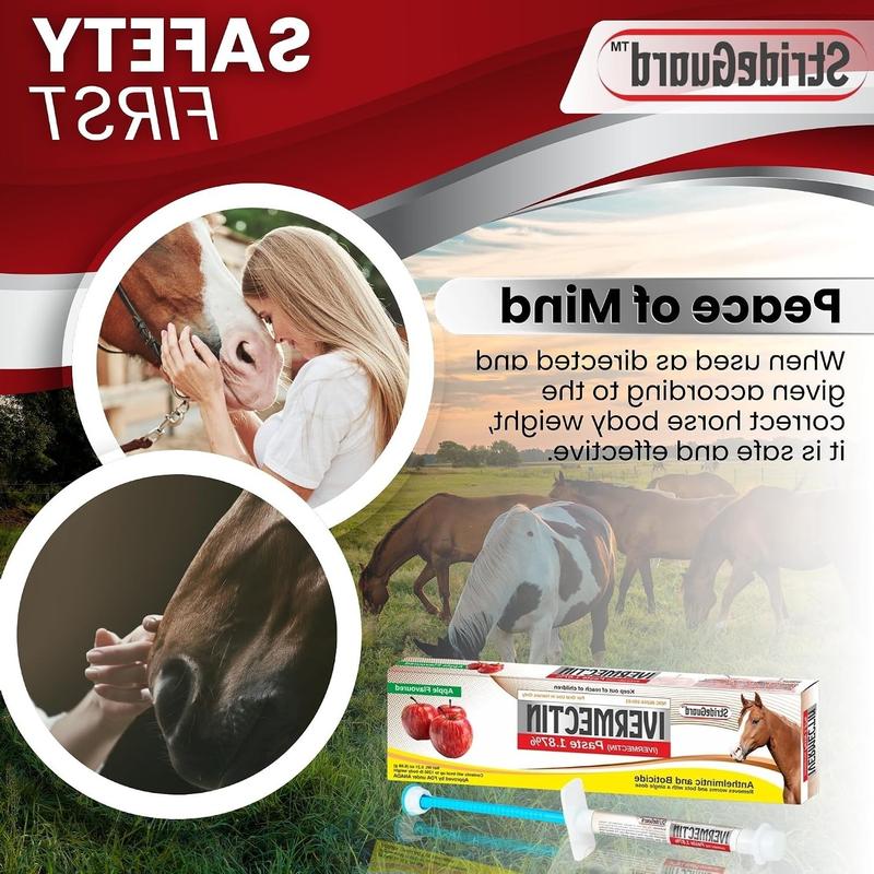 Horse Ivermectin Paste 1.87% Apple Flavored Oral Dewormer Syringe