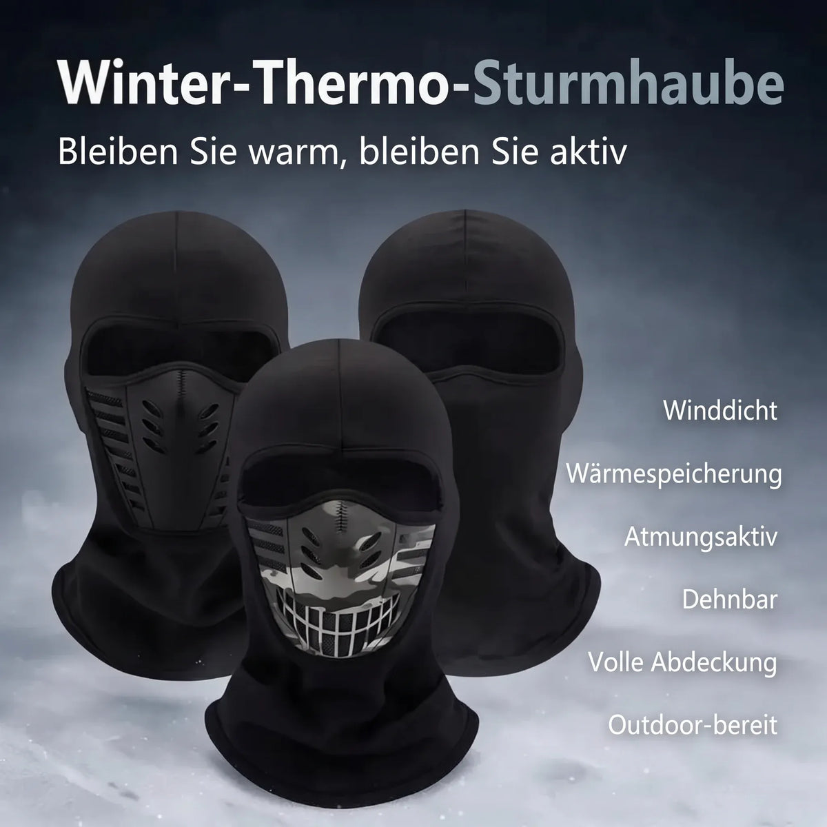 🔥 Nur für kurze Zeit: 50 % Rabatt 🔥 Unisex-Fleece-Sturmhaube mit Vollgesichtsschutz