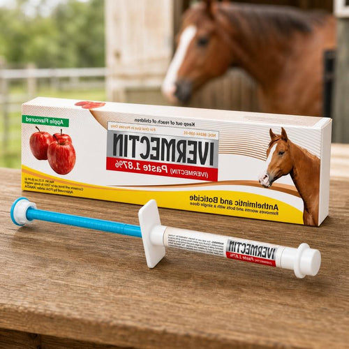 Horse Ivermectin Paste 1.87% Apple Flavored Oral Dewormer Syringe