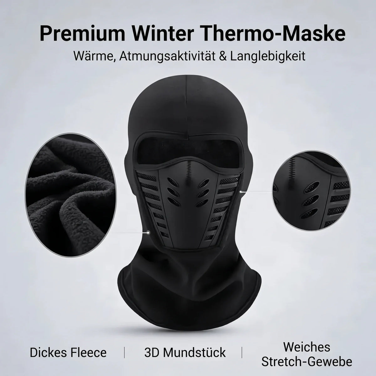🔥 Nur für kurze Zeit: 50 % Rabatt 🔥 Unisex-Fleece-Sturmhaube mit Vollgesichtsschutz