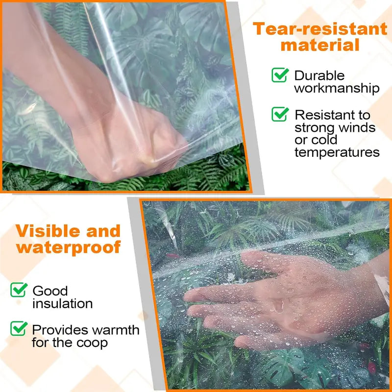 7x10FT Heavy Duty Waterproof PE Tarp Cover - Rainproof Tarp with Metal Grommets, Reinforced Edges & Fasteners for Balcony, Greenhouse, Plant Shield & Outdoor Storage